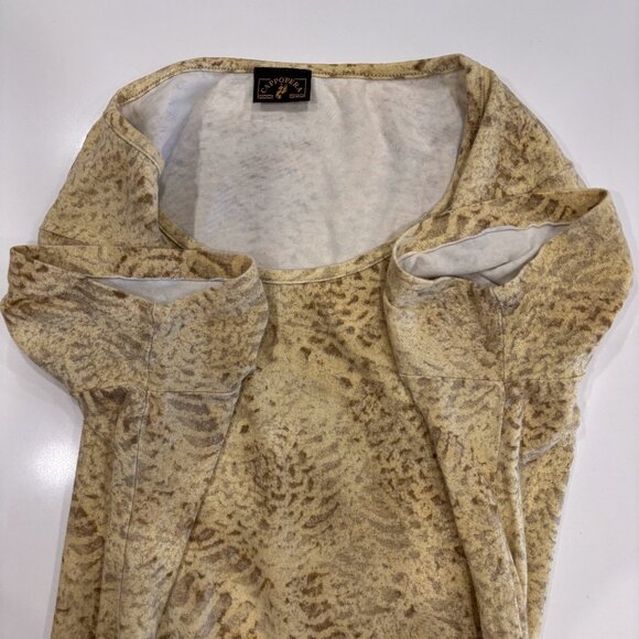 Large Cappopera Vintage T Shirt Scoop Neck Short Sleeve Cotton Soft Patterned - Picture 7 of 11